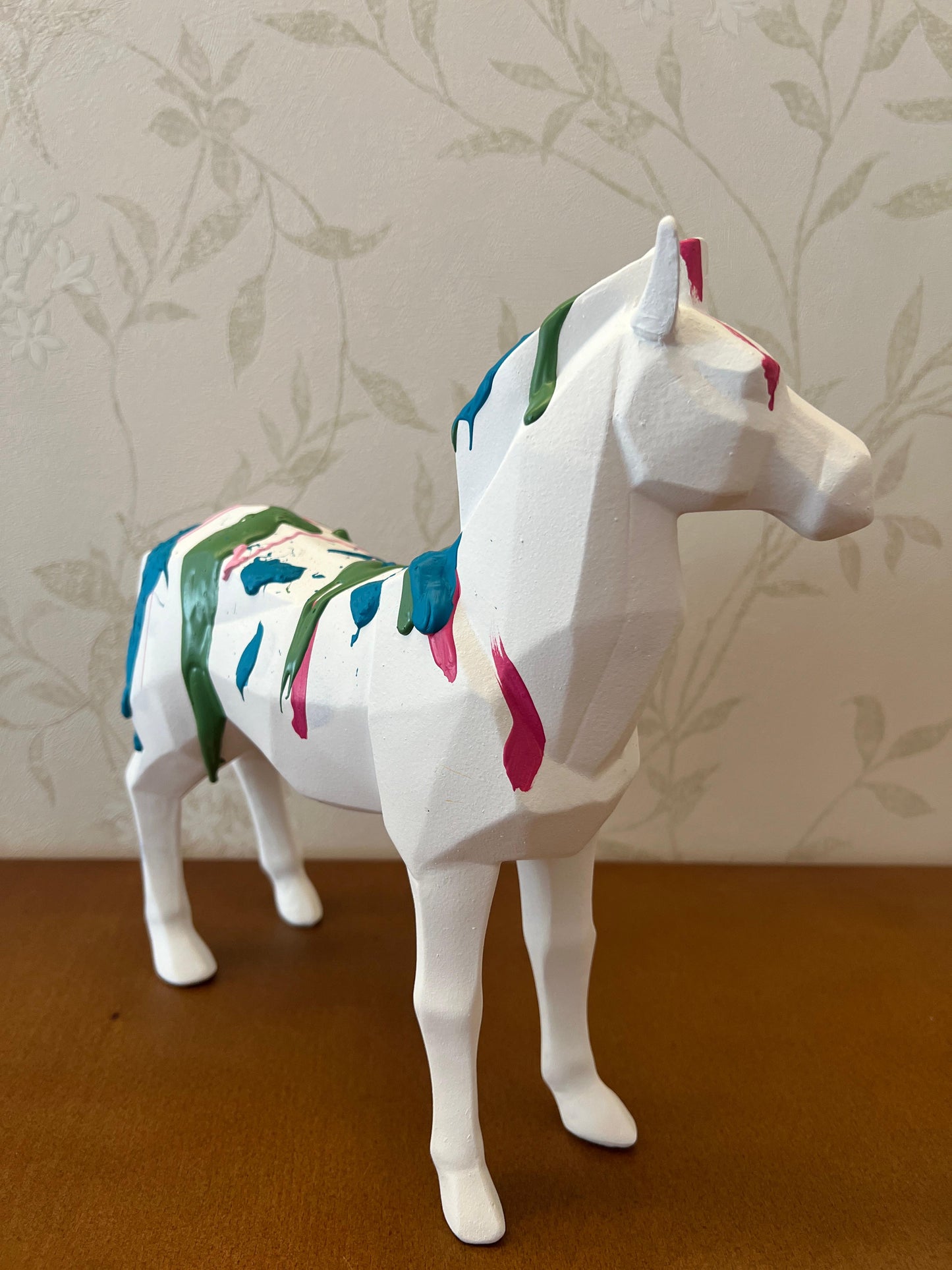 Zebra Statue, Geometric Zebra Sculpture, Cubic Zebra Statue, Abstract Zebra Sculpture, Zebra Figurine with Geometric Style, Zebra Sculpture