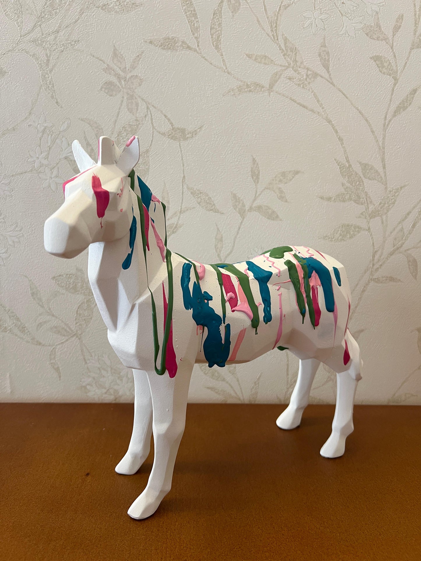 Zebra Statue, Geometric Zebra Sculpture, Cubic Zebra Statue, Abstract Zebra Sculpture, Zebra Figurine with Geometric Style, Zebra Sculpture