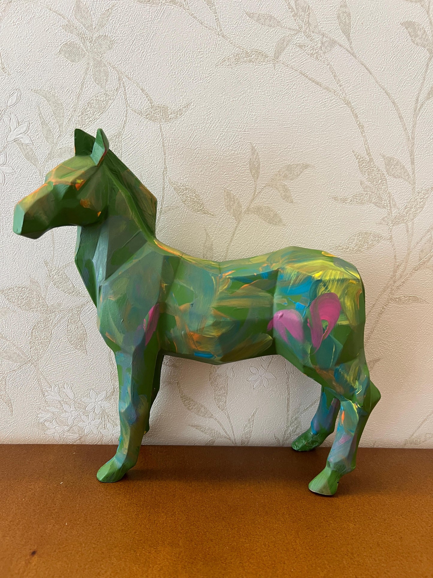Zebra Statue, Geometric Zebra Sculpture, Cubic Zebra Statue, Abstract Zebra Sculpture, Zebra Figurine with Geometric Style, Zebra Sculpture