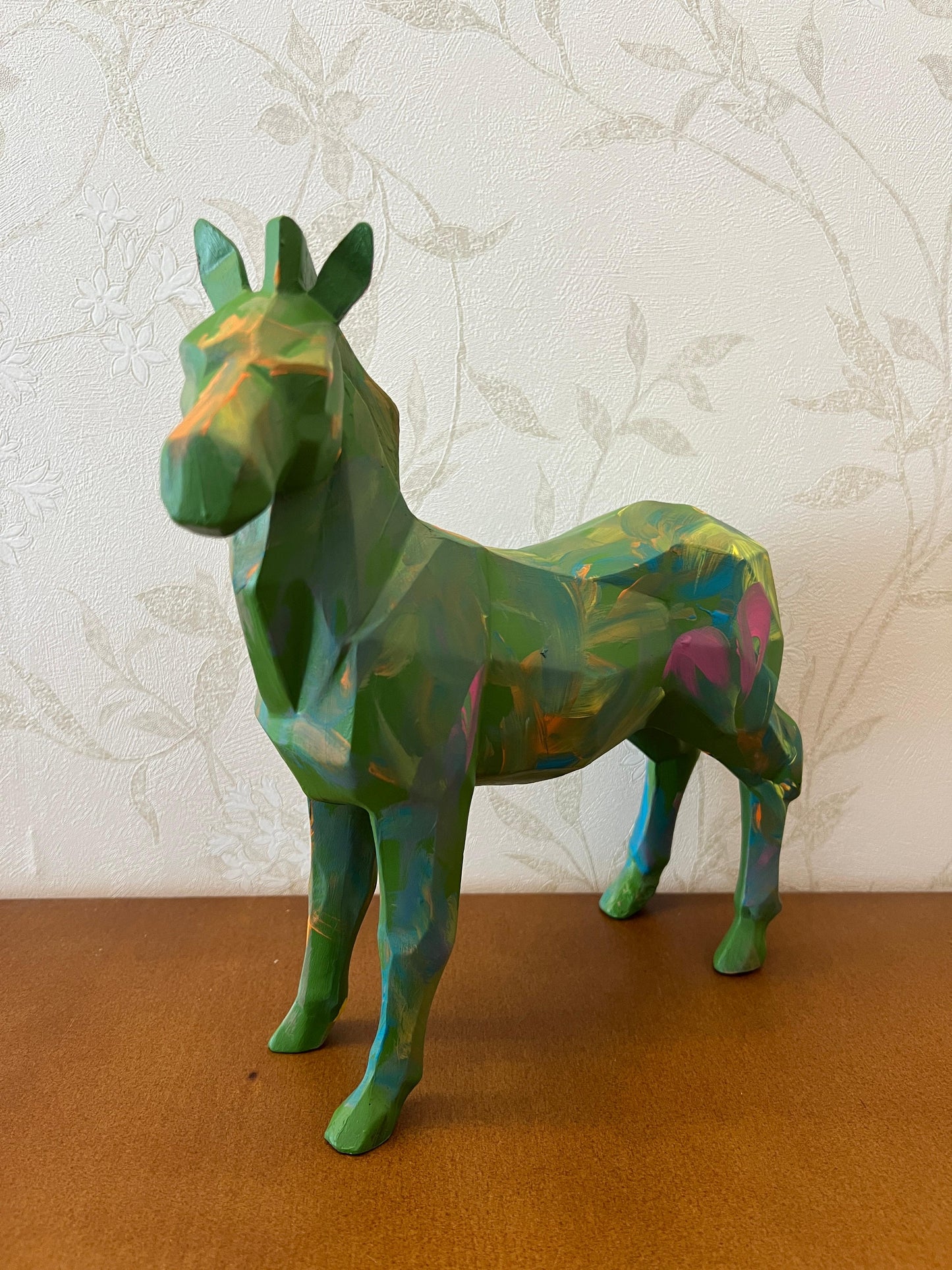 Zebra Statue, Geometric Zebra Sculpture, Cubic Zebra Statue, Abstract Zebra Sculpture, Zebra Figurine with Geometric Style, Zebra Sculpture