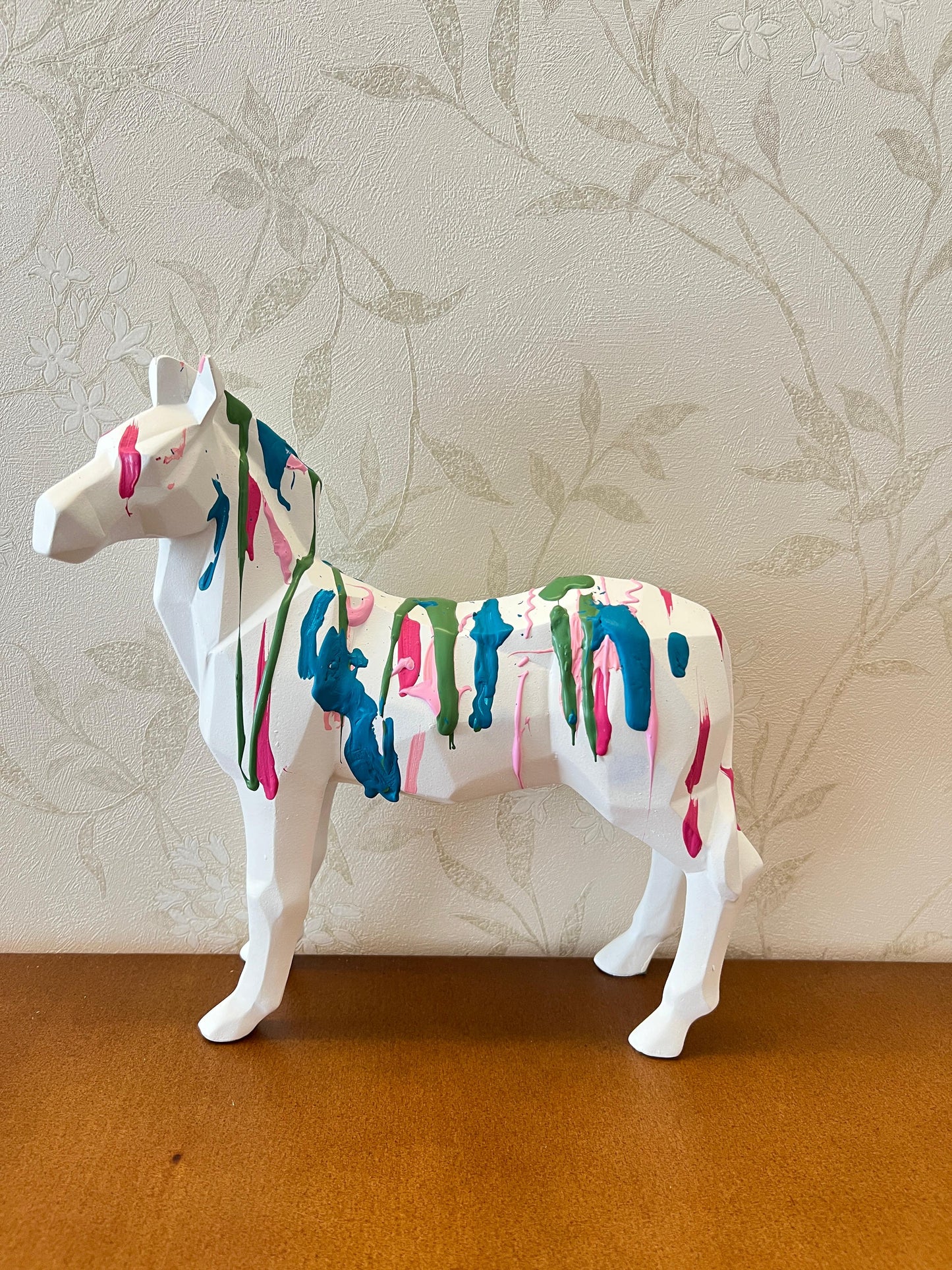 Zebra Statue, Geometric Zebra Sculpture, Cubic Zebra Statue, Abstract Zebra Sculpture, Zebra Figurine with Geometric Style, Zebra Sculpture