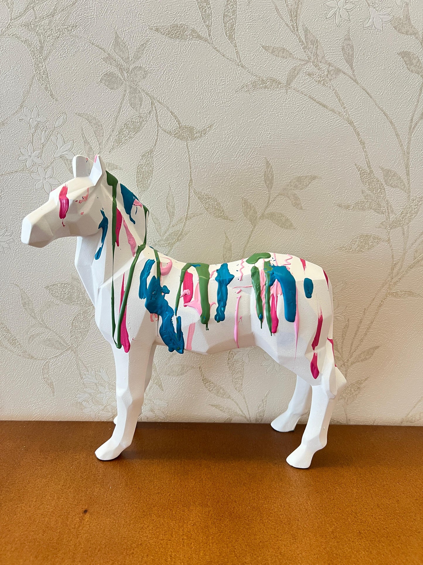 Zebra Statue, Geometric Zebra Sculpture, Cubic Zebra Statue, Abstract Zebra Sculpture, Zebra Figurine with Geometric Style, Zebra Sculpture