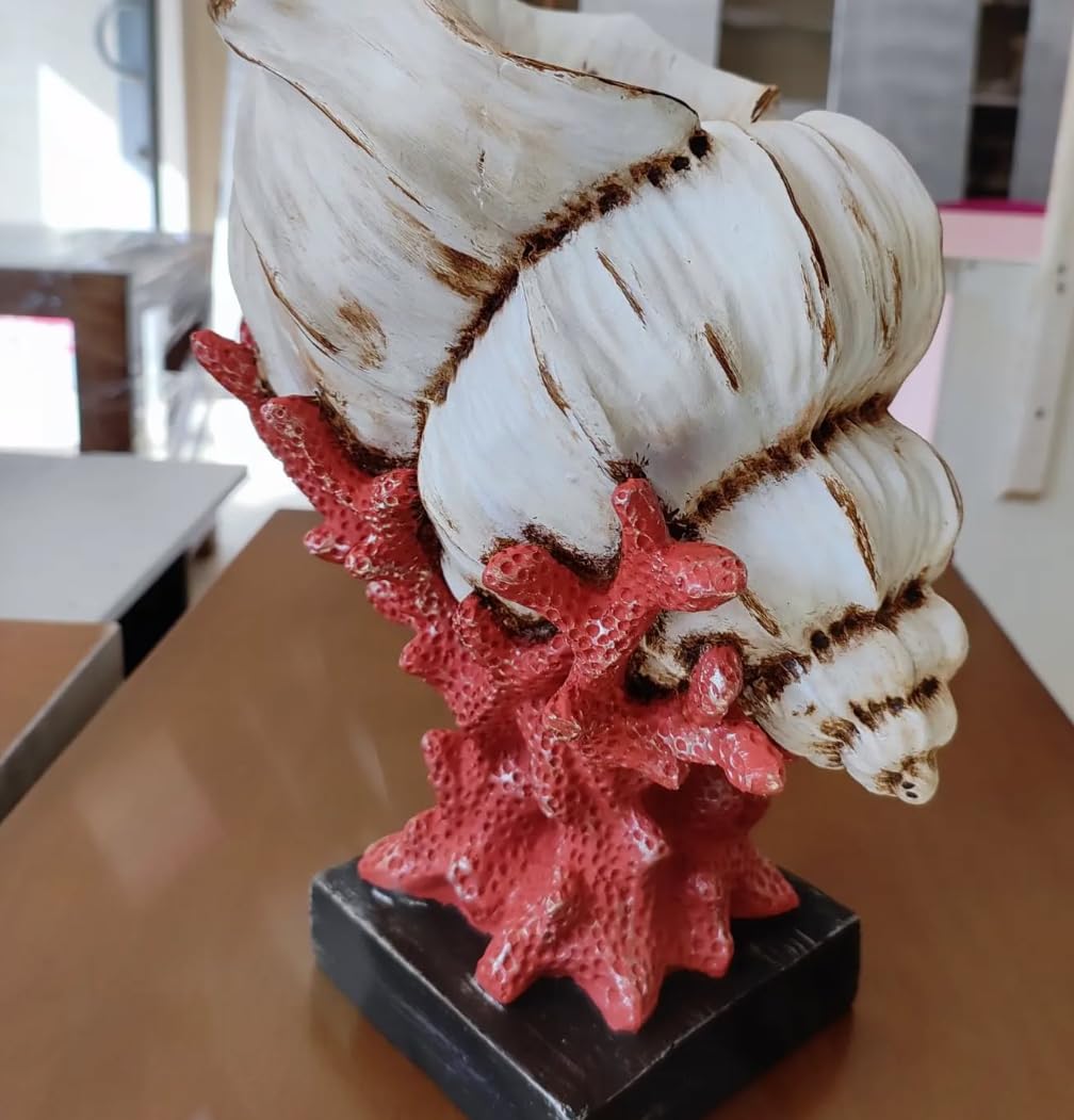 Seashell Vase with Coral Base, Seashell Flower Vase, Seashell Vase, Modern Coastal Shell Vase, Ocean Home Decor, Nautical Decor, Ocean Vase