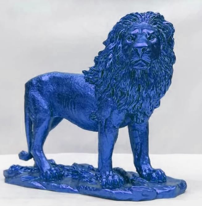 Majestic Lion Statue, Lion Figurine, Handmade Lion Sculpture for Shelf or Desk Display, Lion Statue Decor, Animal Sculpture Gift