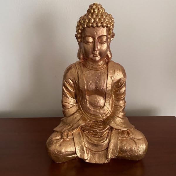 Meditating Buddha Statue, Polyester Buddha Figurine, Small Buddha Sculpture, Buddha Statue in Meditation Pose, Buddha Sculpture