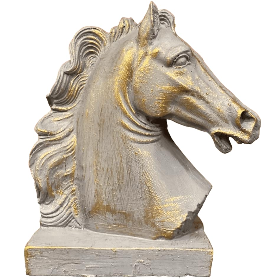 Horse Head Sculpture, Shelf Decoration Idea, Equestrian Home Decor, Handcrafted Equestrian Horse Statue, Horse Bust Ornament