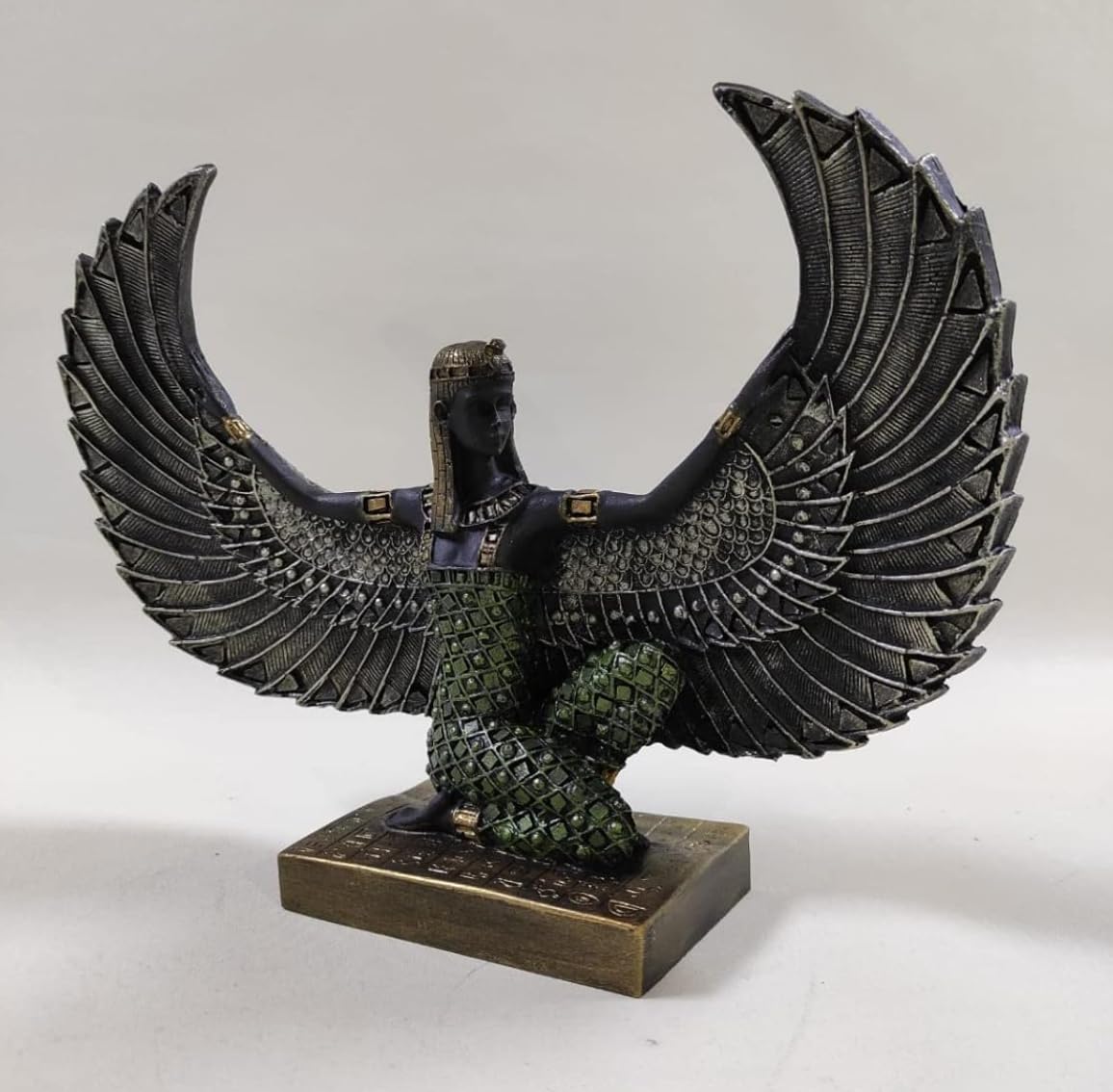 Egyptian Maat Statue with Open Wings, Ancient Egypt Maat Sculpture, Egyptian Winged Maat Figurine, Egyptian Mythology Statue of Maat, Maat Sculpture, Maat Statue, Maat Decor