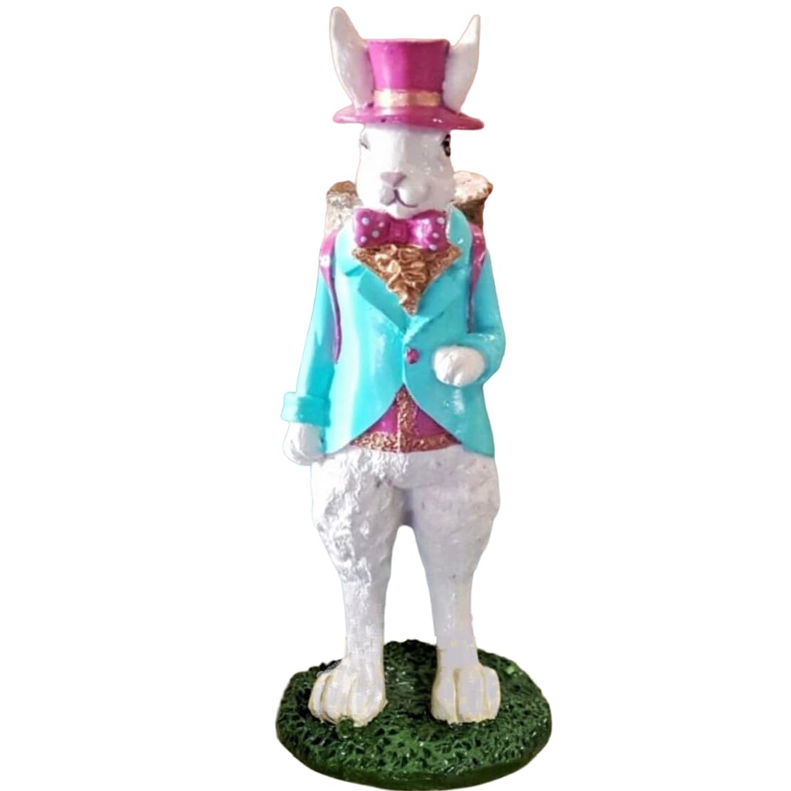 Bunny Figurine with Basket, Rabbit Statue, Rabbit Lover Gift, Unique Bunny Decoration, Rabbit Figurine With Basket, Easter Rabbit Decor, Easter Bunny Decor, Easter Rabbit Statue