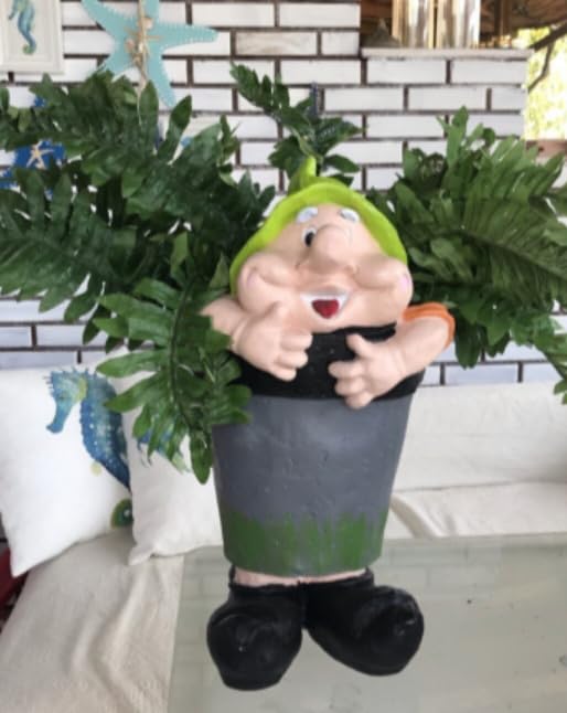 Large Gnome Flower Pot For Garden, Modern Home Garden Plant Pot, Large Polyester Flowerpot, Garden Gnome Decor, Garden Gnome Vase, Gnome Vase, Polyester Flowerpot, Gnome Flowerpot