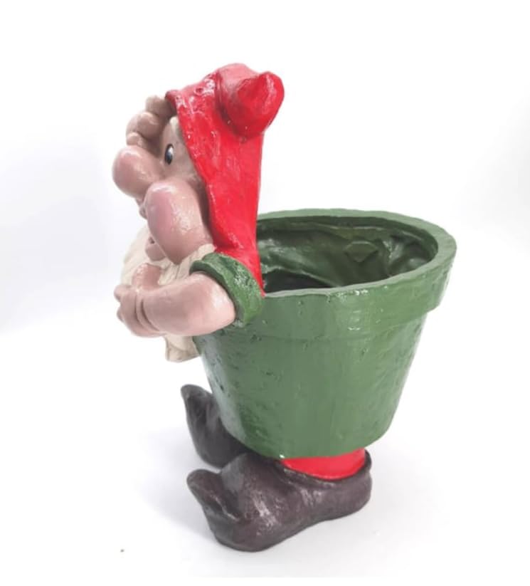 Gnome Plant Pot for Outdoor Garden, Whimsical Garden Planter, Cute Gnome Flower Pot, Gnome Plant Pot, Outdoor Gnome Planter, Cute Flower Pot