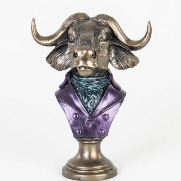 Buffalo Man Statue, Handmade Buffalo Sculpture, Buffalo Head Statue, Elegant Buffalo Head Sculpture, Buffalo Sculpture, Buffalo Man Decor, Buffalo Head Statue, Buffalo Head Sculpture