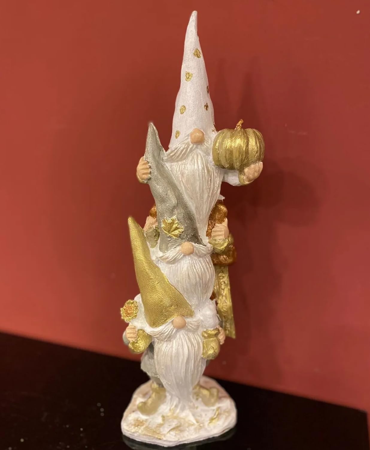 Pumpkin Harvest Gnome Figurine, Autumn Gnome Sculpture, Gnome Sculpture, Holiday Gift, Seasonal Gnome Sculpture, Gnome Figurine, Gnome Decor