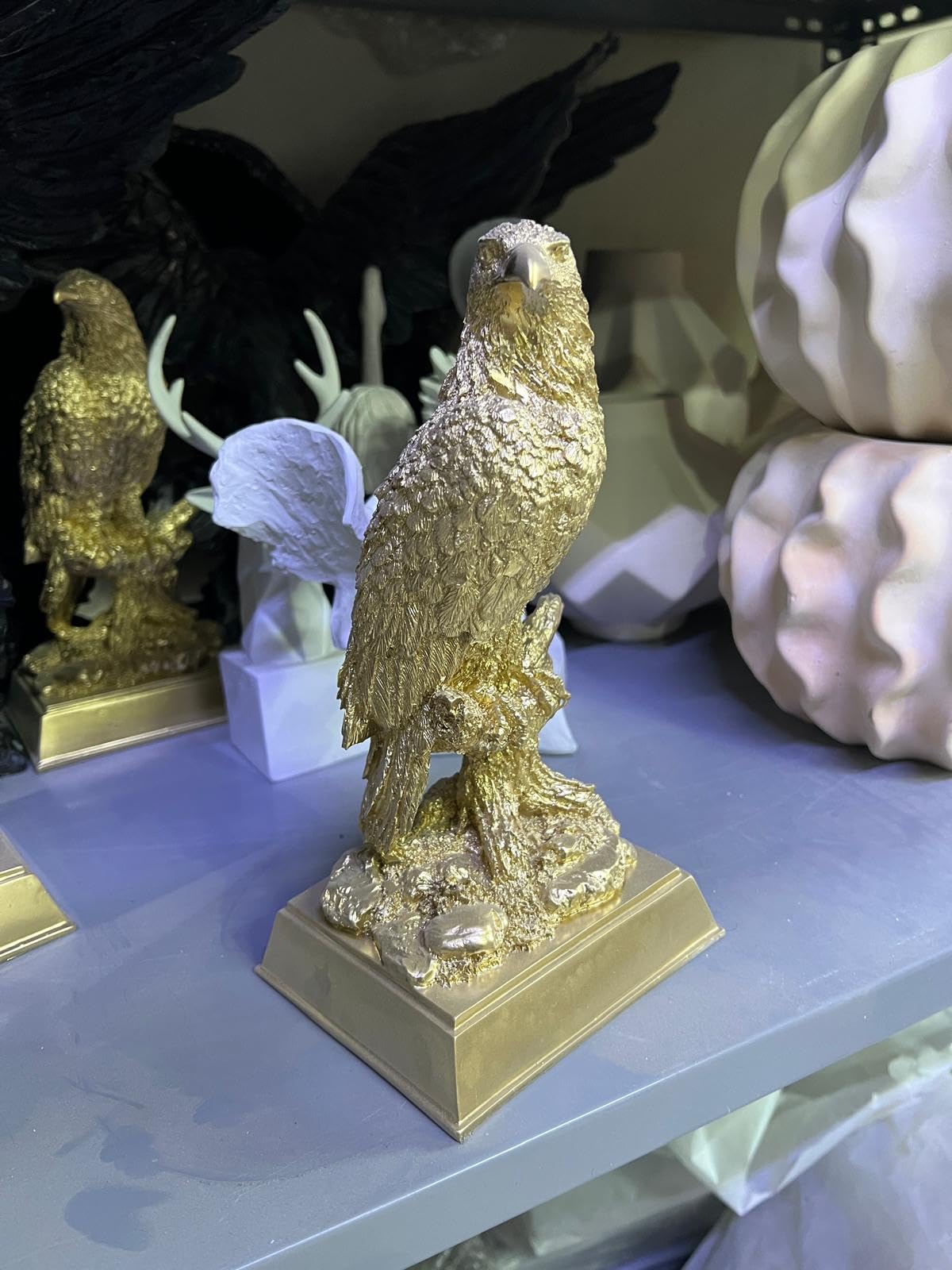 Majestic Bald Eagle Statue, Eagle Figurine Decor, Patriotic Eagle Sculpture, Wildlife Bird Decor, Eagle Figurine, Eagle Home Decor, Wildlife Bird Sculpture, Wildlife Bird Statue