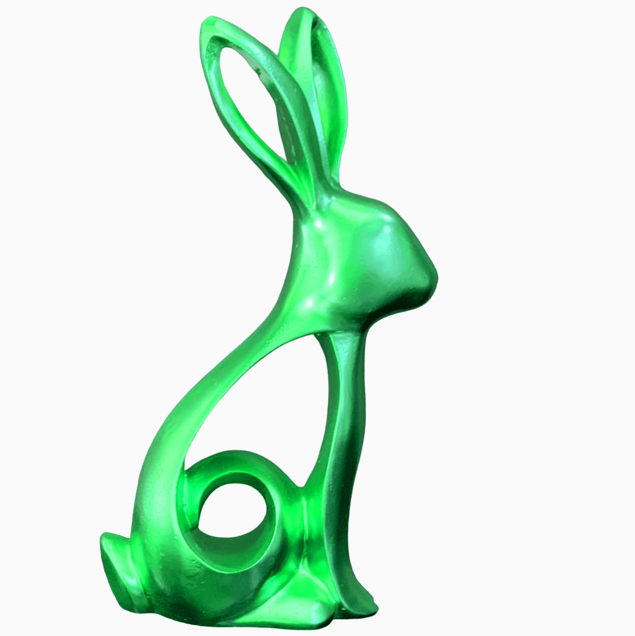 Abstrakte Hasenskulptur, Hasenfigur, Hasenskulptur, Geschenk für Tierliebhaber, Minimalistische Hasenstatue, Hasen-Polyester-Skulptur
