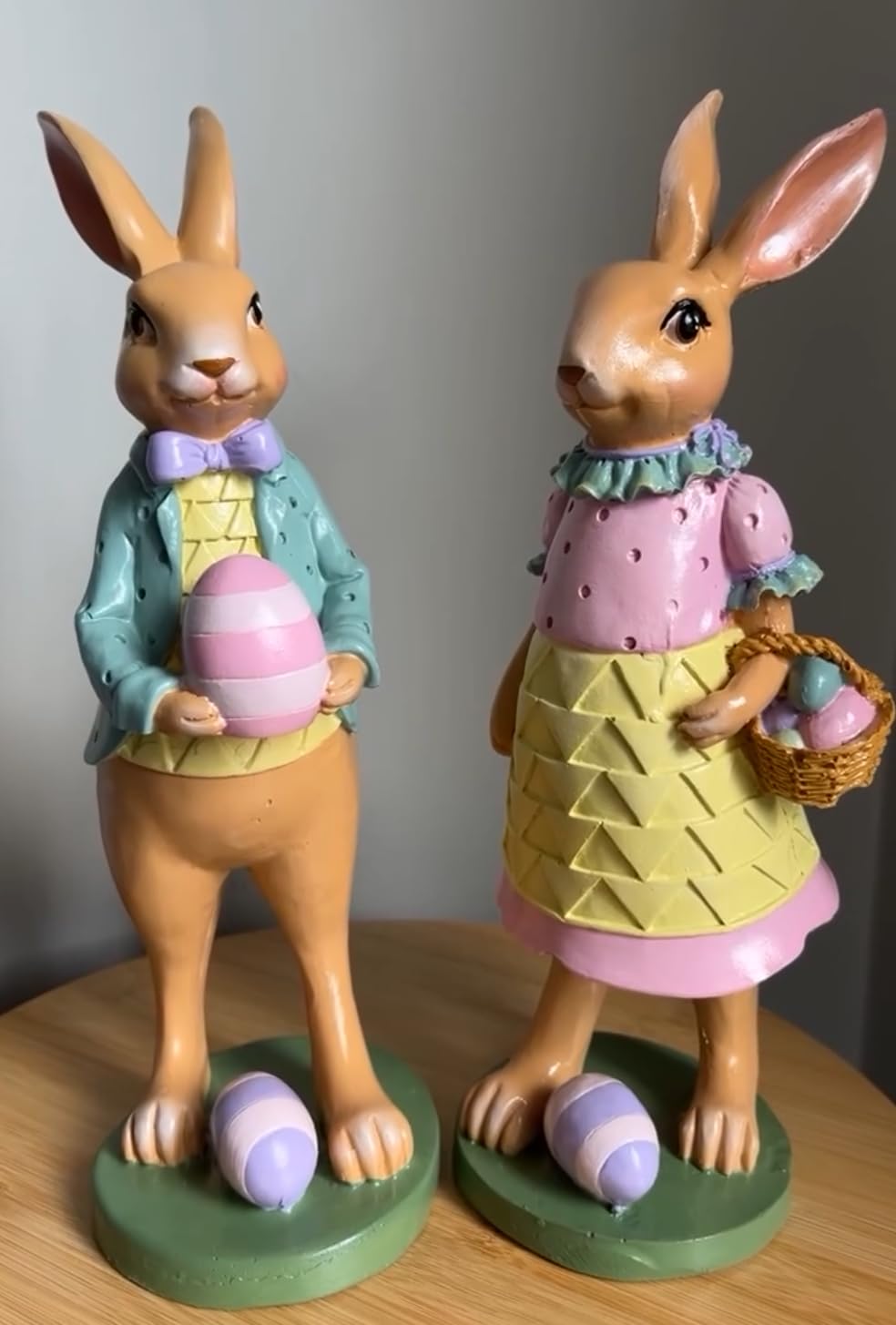 Cute Easter Bunny Figurines, Rabbit Decor, Elegant Spring Decoration, Easter Table Centerpiece, Easter Rabbit Figurine, Easter Rabbit Decor, Easter Bunny Decor, Easter Rabbit Statue