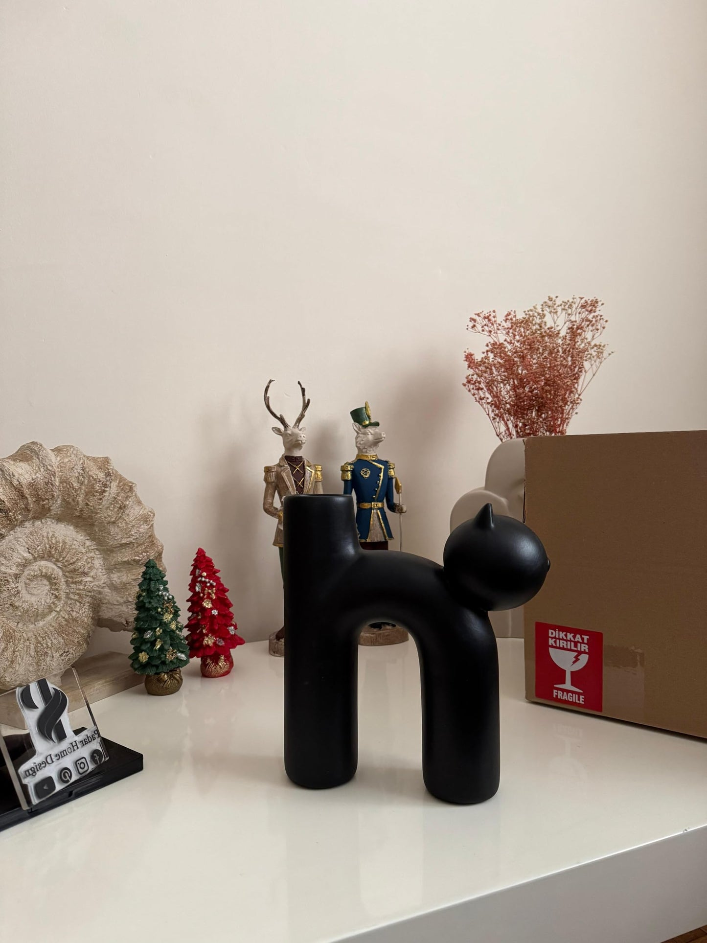 Süße Vase in Katzenform, Katzenvase für Blumen, Keramikvase, nordisches Kunstdekor, Geschenk für Zuhause, Geschenk für Katzenliebhaber, Keramik-Katzenvase, Katzenvase, Katzenförmige Vase, Blumenvase
