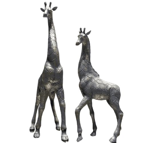 Giraffe Statue Set, African Animal Figurines, Giraffe Decor, Safari Home Decor, Tall Giraffe Sculptures, Wildlife Decor Set, Jungle Decor, Giraffe Sculpture, Giraffe Objects