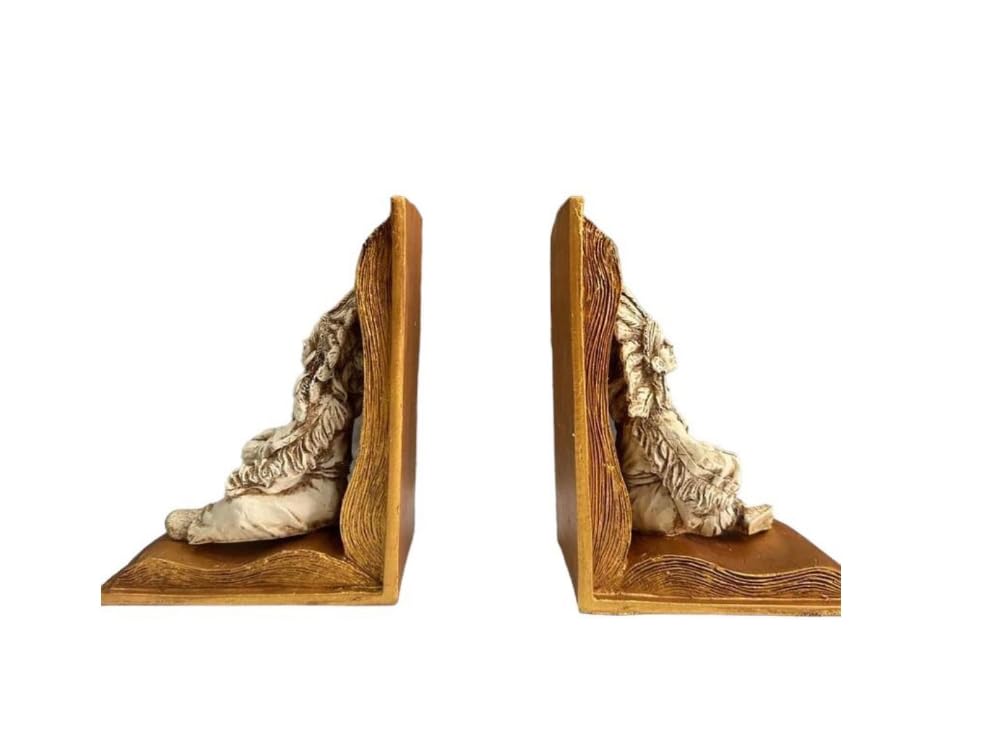 Handcrafted Native American Chief Bookends Set, Native American Bookends, Polyester Bookend Set, Indian Chief Bookend, Unique Bookends Gift