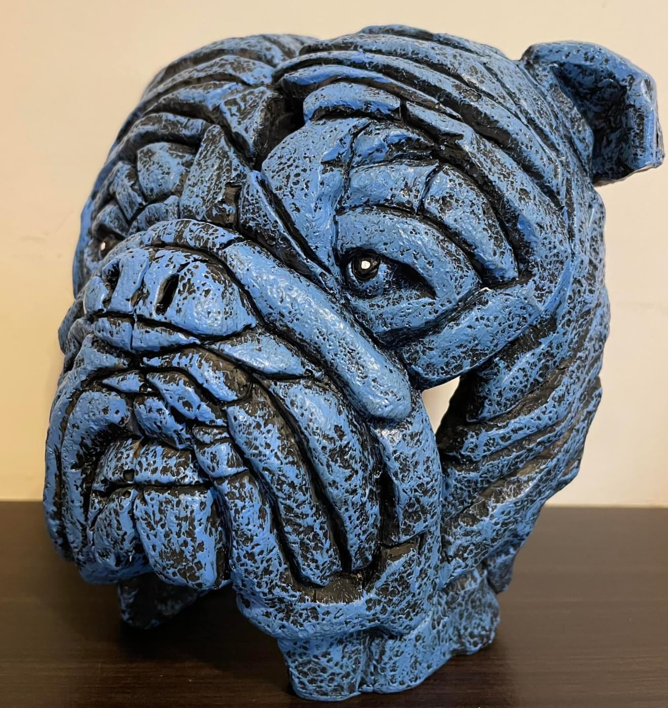Abstract Bulldog Sculpture, Geometric Bulldog Head Statue, Bulldog Head Sculpture, Polyester Bulldog Wall or Shelf Sculpture, Bulldog Decor