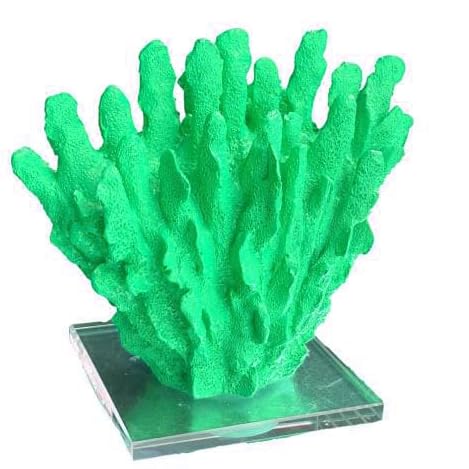 Coral Decorative Sculpture on Crytsal Base, Modern Abstract Coral Reef Ornament, Handmade Polyester Accent on Crystal Base, Coral Sculpture, Coral Figurine