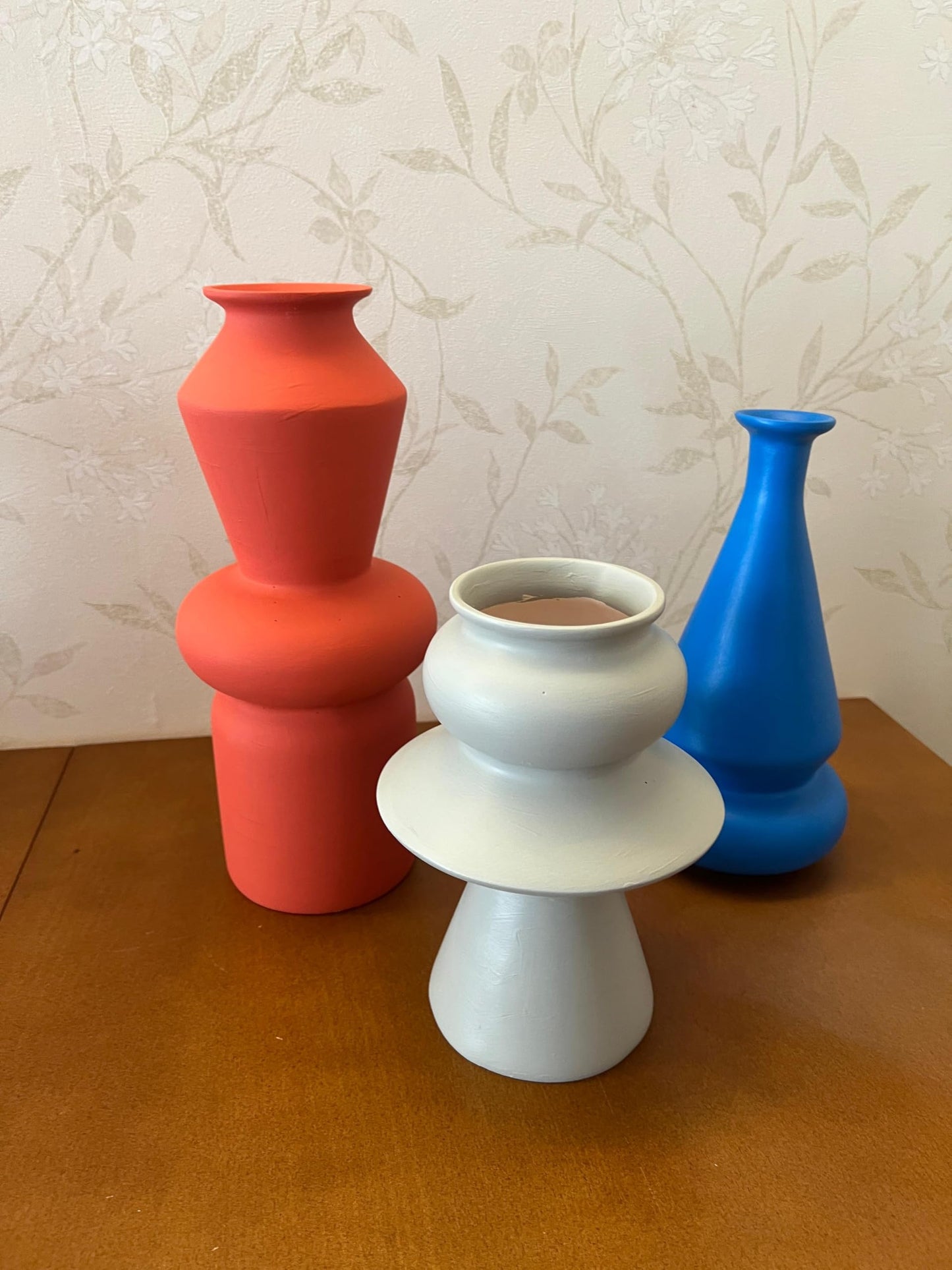 Modern Ceramic Vases Set, Geometric Decorative Vases, Minimalist Table Vase, Geometric Flower Vase, Boho Aesthetic Vases, Abstract Art Vases, Flower Vase