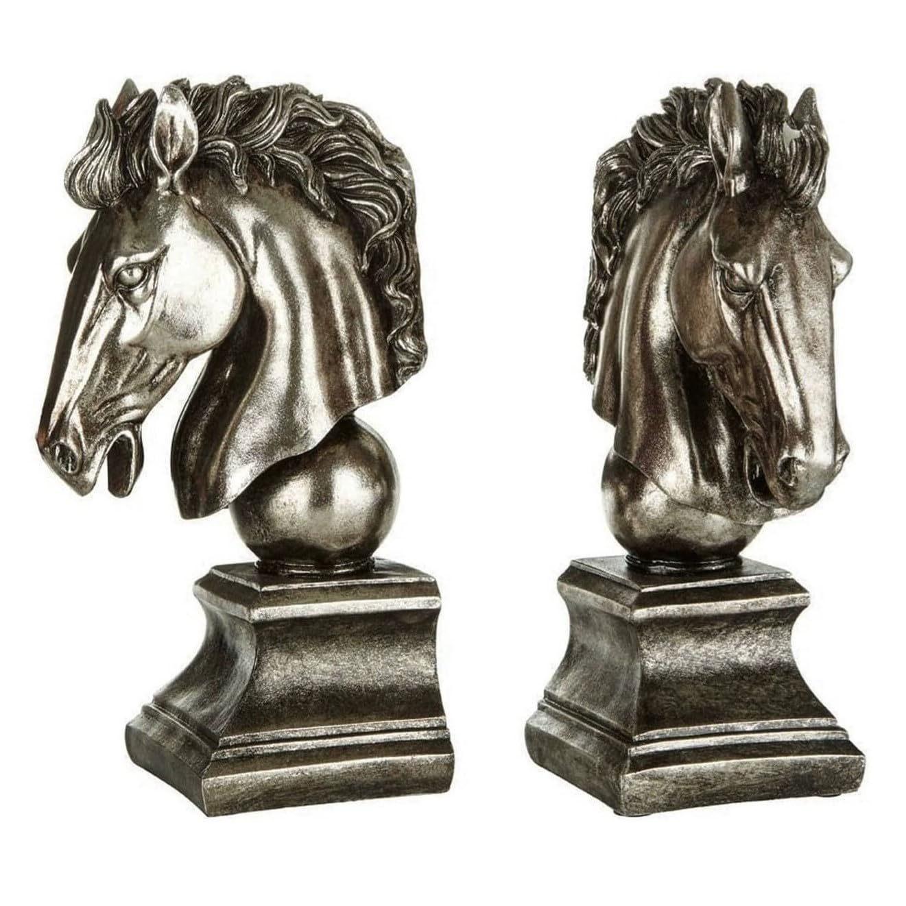 Elegant Horse Head Bookends, Horse Head Bookends, Horse Bookends, Polyester Bookends Set, Luxury Home Bookends, Animal Bookends