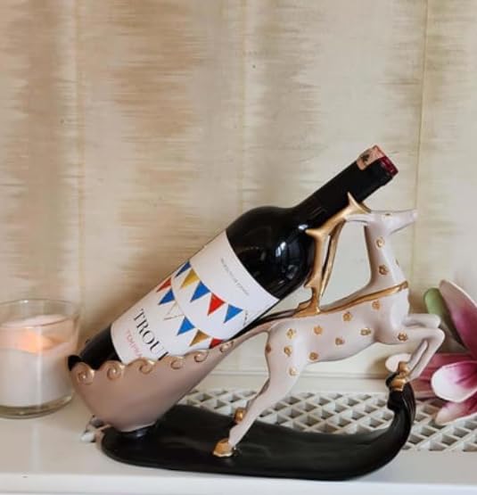Elegant Deer Wine Rack Sculpture, Decorative Wine Rack with Deer Figure, Stylish Deer Wine Rack Statue, Stylish Animal Bar Decor,