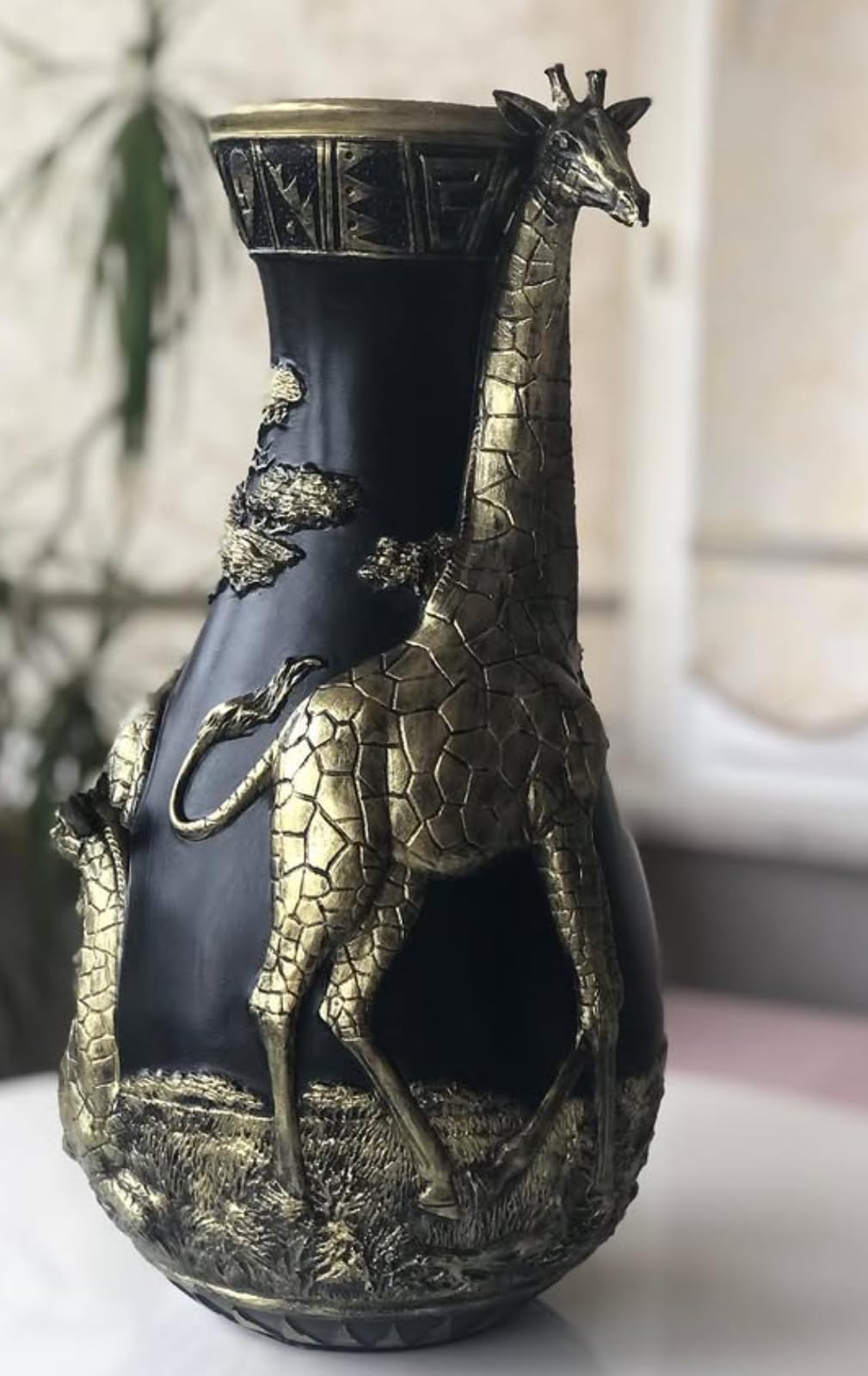 African Giraffe Vase, Handcrafted Animal Vase, Wildlife Decor, Giraffe Lover Gift, Giraffe Vase Decor, Safari Theme Vase, Giraffe Vase, African Giraffe Decor, Giraffe Decor