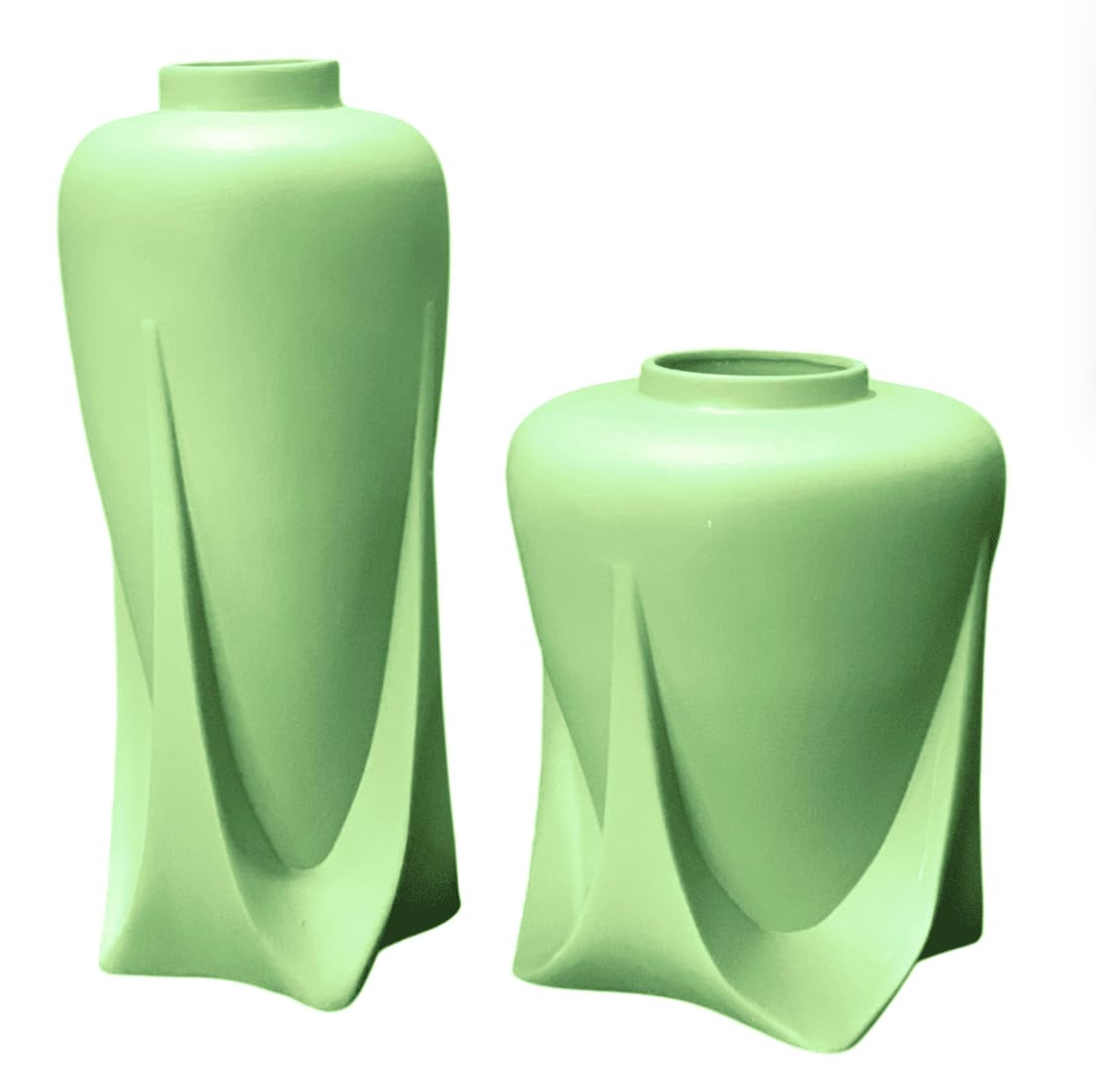 Modern Ceramic Vases Set of 2 or Single Piece, Unique Art Pottery Vase for Table or Shelf Display, Ceramic Modern Vase, Tall Modern Pottery