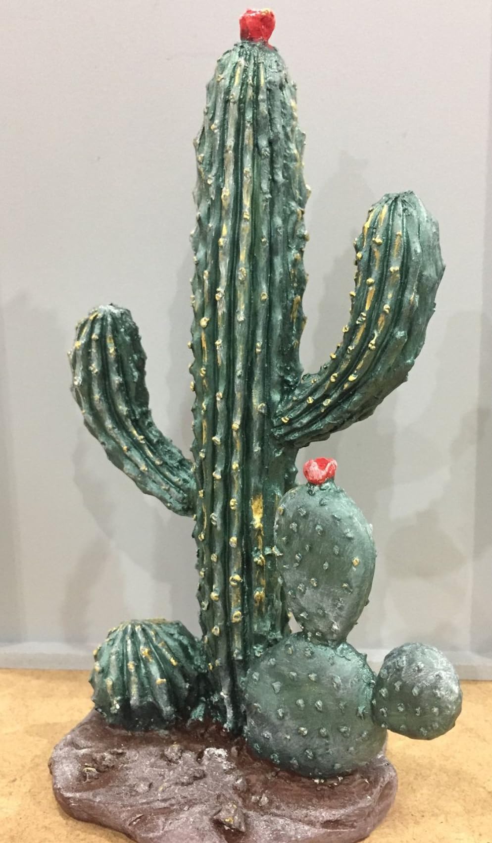 Decorative Cactus Statue, Polyester Cactus Decor, Cactus Statue, Cactus Home Decor, Artificial Cactus Art, Cactus Table Decor, Cactus Decor