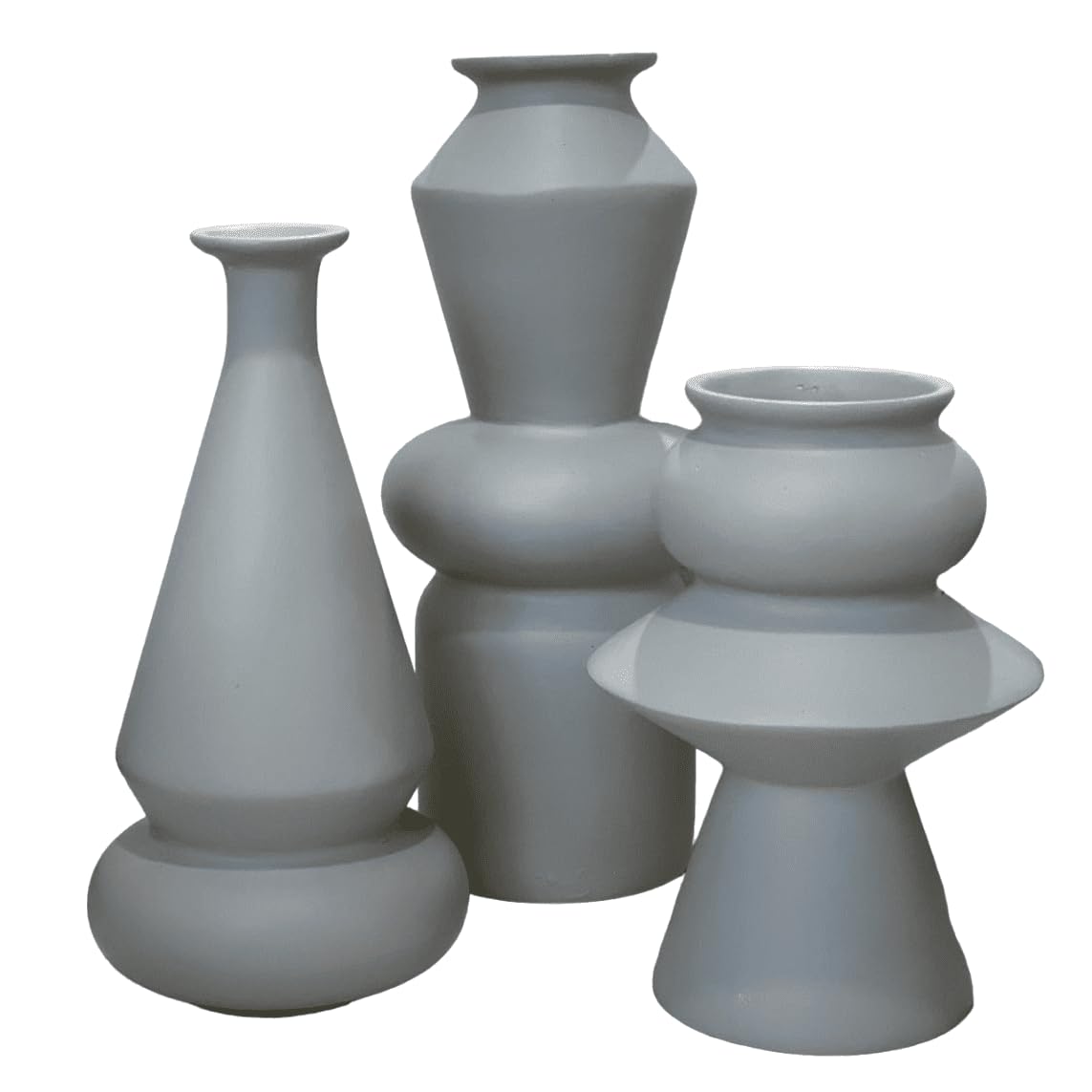 Modern Ceramic Vases Set, Geometric Decorative Vases, Minimalist Table Vase, Geometric Flower Vase, Boho Aesthetic Vases, Abstract Art Vases, Flower Vase