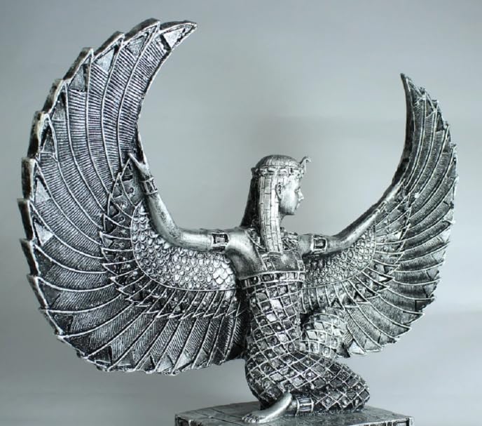 Egyptian Maat Statue with Open Wings, Ancient Egypt Maat Sculpture, Egyptian Winged Maat Figurine, Egyptian Mythology Statue of Maat, Maat Sculpture, Maat Statue, Maat Decor