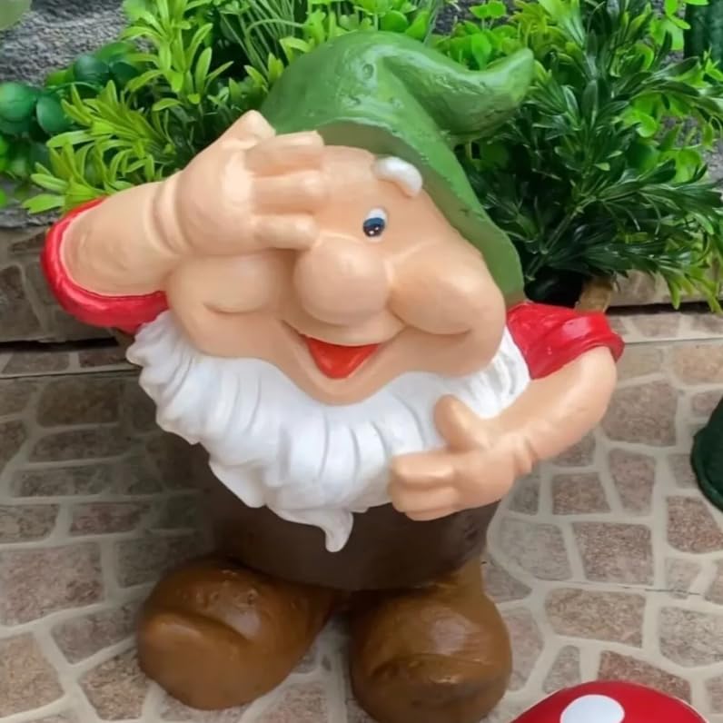 Gnome Plant Pot for Outdoor Garden, Whimsical Garden Planter, Cute Gnome Flower Pot, Gnome Plant Pot, Outdoor Gnome Planter, Cute Flower Pot