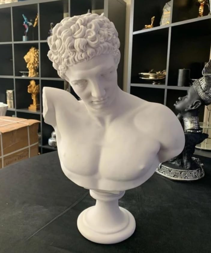 Greek Hermes Bust Statue, Classical Sculpture Bust, Neoclassical Home Decor, Hermes Bust Sculpture, Hermes Bust Figurine, Hermes Bust Decor, Hermes Statue, Hermes Sculpture