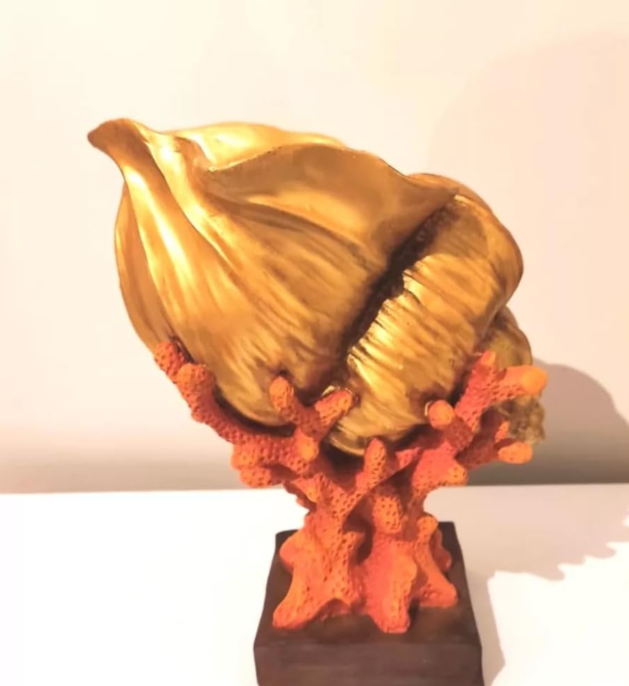 Seashell Vase with Coral Base, Seashell Flower Vase, Seashell Vase, Modern Coastal Shell Vase, Ocean Home Decor, Nautical Decor, Ocean Vase