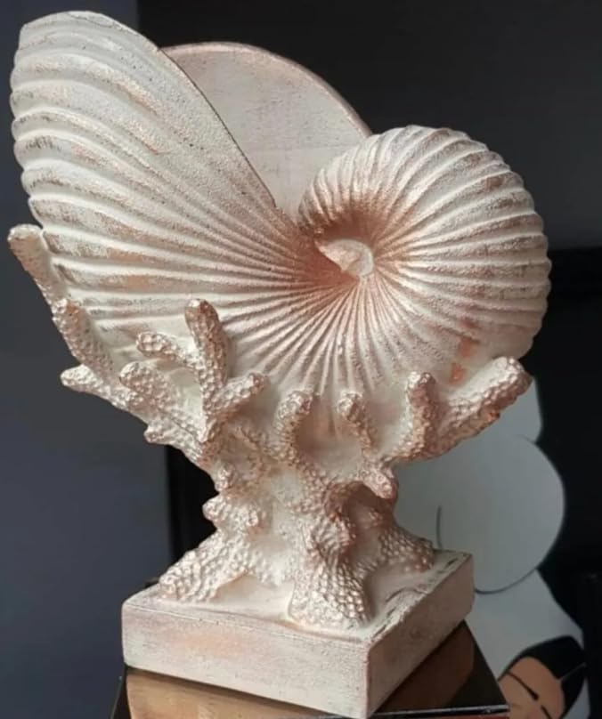 Seashell Vase, Coastal Decor, Ocean Theme Home Decor, Shell Decor, Coastal Vase, Seashell Sculpture, Ocean Vase, Coastal Theme Decor, Ocean Theme Decor, Seashell Theme Decor