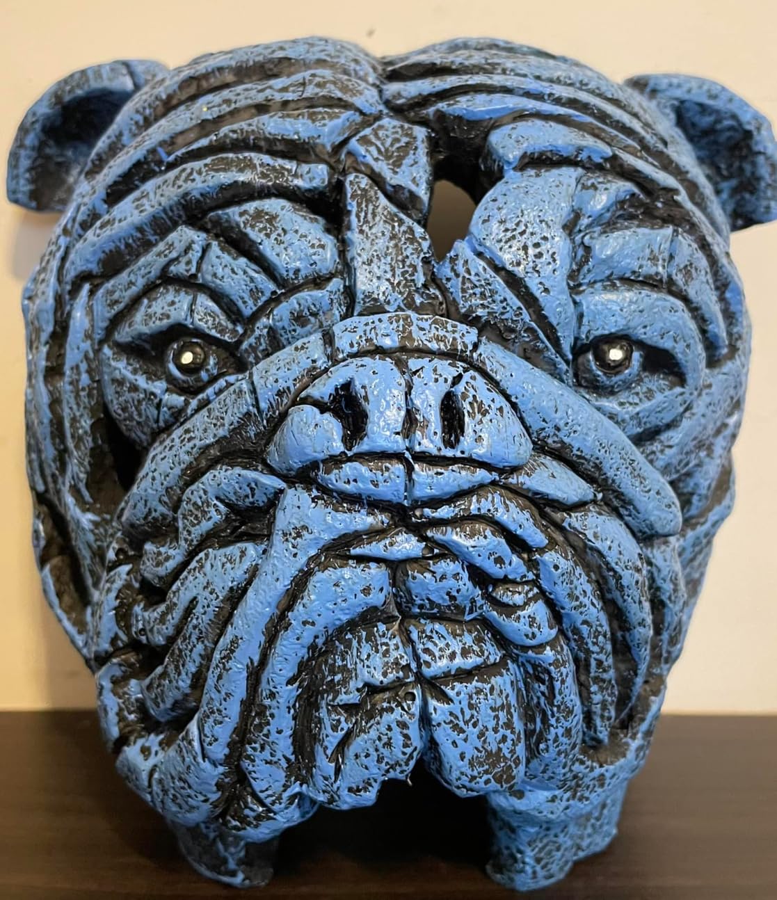 Abstract Bulldog Sculpture, Geometric Bulldog Head Statue, Bulldog Head Sculpture, Polyester Bulldog Wall or Shelf Sculpture, Bulldog Decor