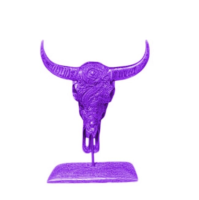 Bull Skull Decor, Western Bull Head Decor, Western Style Horned Bull Head Decor, Bull Skull Statue, Bull Skull Tabletop Decoration