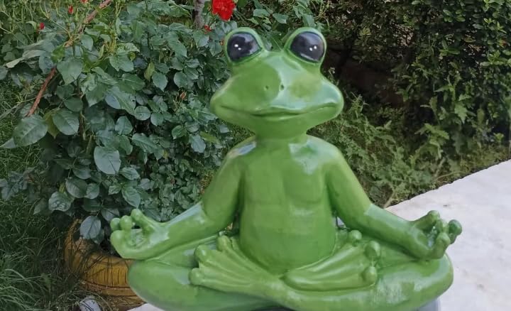 Yoga Frog Statue, Zen Meditation Frog Figurine, Outdoor Frog Sculpture, Yoga Frog Figurine, Meditation Frog Decor, Zen Garden Statue, Frog Decor, Frog Sculpture, Frog Statue, Frog Figurine