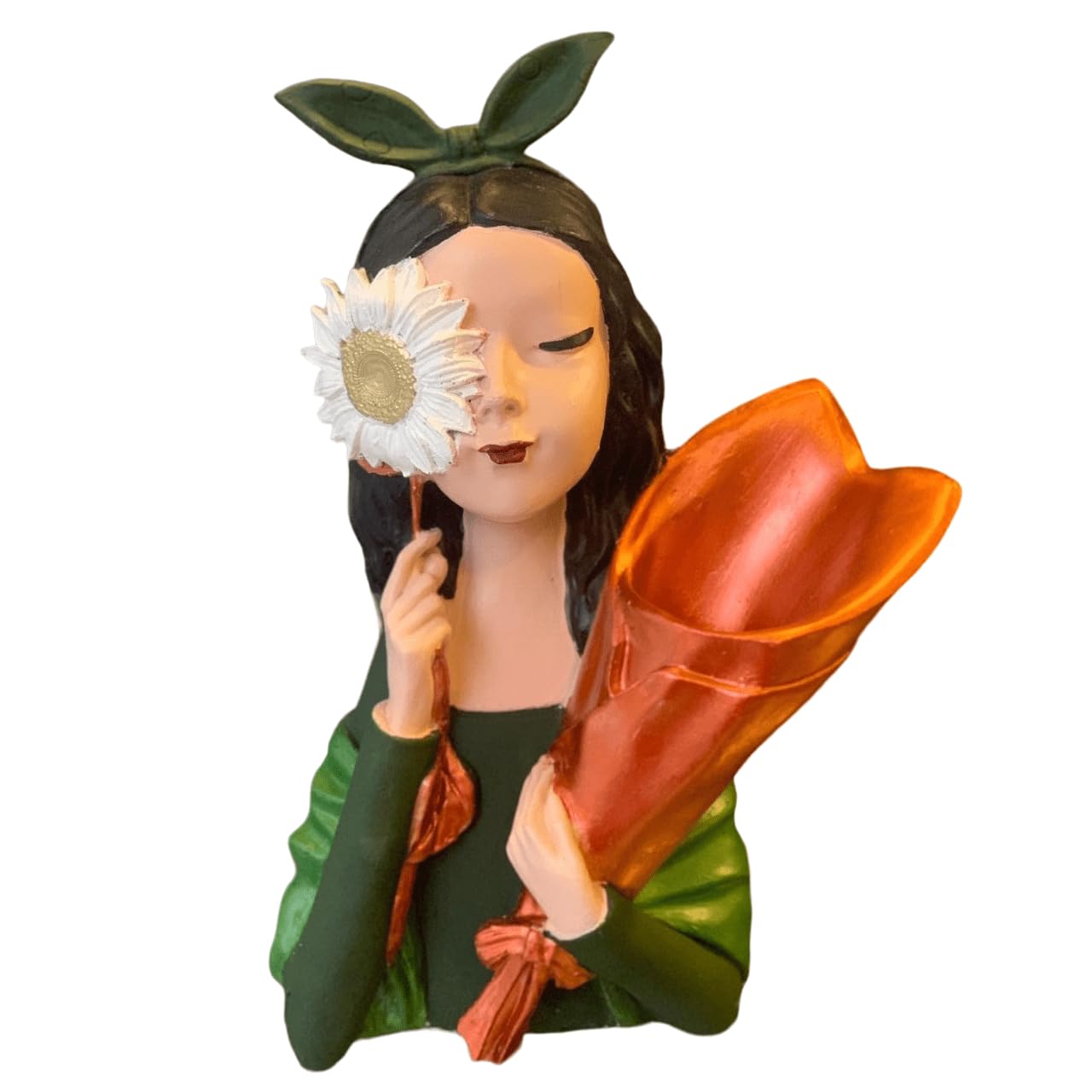 Elegant Girl Flower Vase, Romantic Gift Idea, Girl Flower Vase, Artistic Girl Sculpture, Romantic Floral Holder, Unique Flower Vase, Girl Flower Decor, Girl Flower Statue