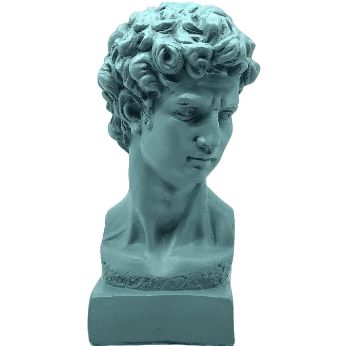 Klassische Büstenskulptur, David-Büstenkopf-Statue, Büstenstatue im Renaissance-Stil, klassische Kopfskulptur, David-Büstenskulptur, David-Büste, David-Büsten-Dekor, David-Skulptur