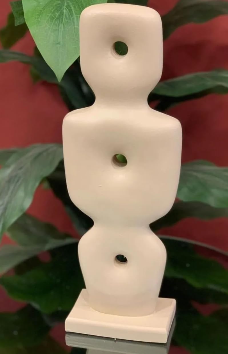 Minimalist Abstract Sculpture, 3 Hole Figurine, Geometric Figure Statue, Abstract Home Decor, Abstract Decor, Abstract Statue, Abstract Sculpture, Abstract Objects
