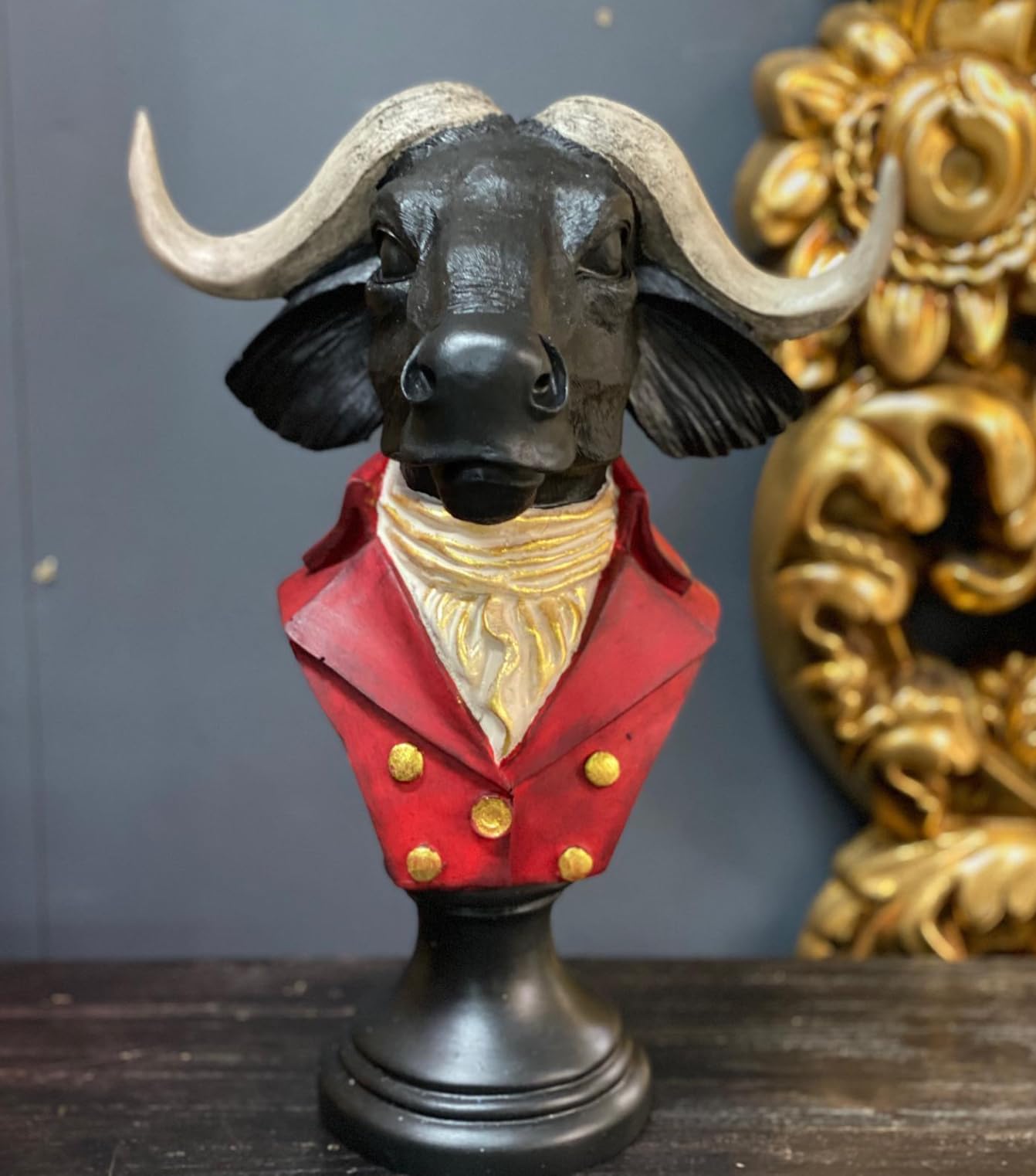Buffalo Man Statue, Handmade Buffalo Sculpture, Buffalo Head Statue, Elegant Buffalo Head Sculpture, Buffalo Sculpture, Buffalo Man Decor, Buffalo Head Statue, Buffalo Head Sculpture