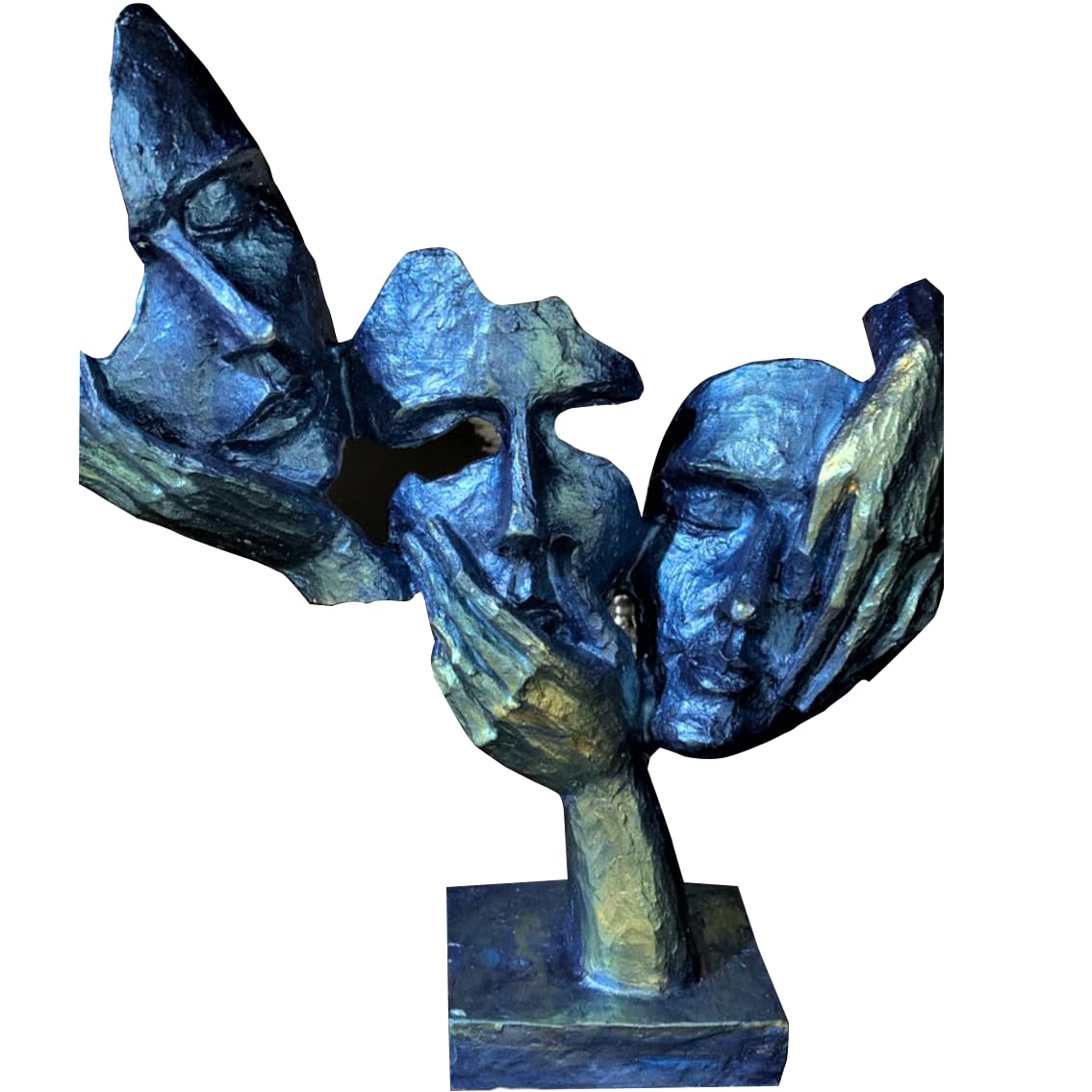 Abstract Three Face On Hand Statue, Tabletop Art Decor, Modern Face Sculpture, Abstract Design Decor, Face Sculpture, Face Statue, Face Decor, Face Objects, Face Figurine