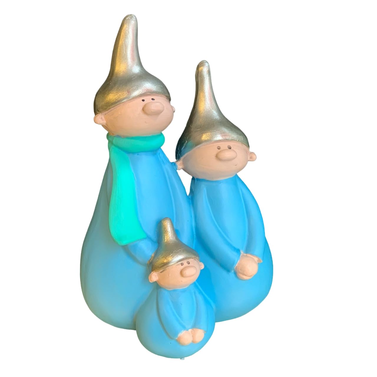 Christmas Gnome Family Figurine Set of 3, Holiday Elf Family, Seasonal Home Decor, Christmas Gift Idea, Holiday Accent Piece, Gnome Statue, Gnome Sculpture, Gnome Figurine
