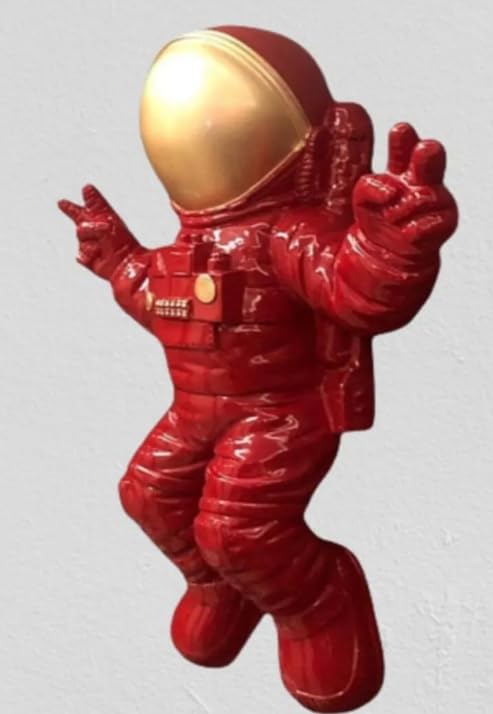Astronaut Wall Sculpture, Space-themed Wall Decor, Astronaut Decor For Walls, Space Explorer Decorative Figurine, Astronaut Wall Figurine, Astronaut Wall Decor