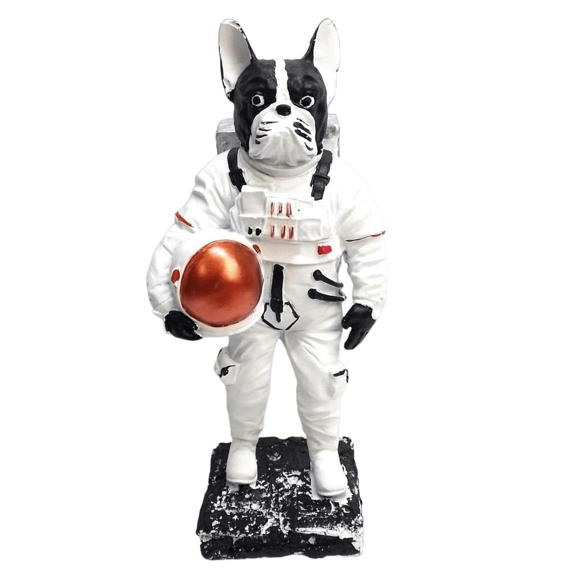 Astronaut BullDog Figurine, Dog In Spacesuit Statue, Space-Themed Bulldog Sculpture, Animal Astronaut Decor, Dog Lover Home Decor