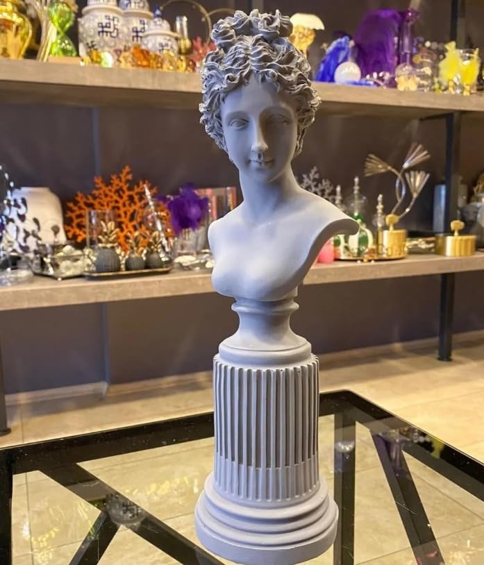 Female Bust Sculpture,Elegant Bust Statue on Decorative Pedestal, Lafayette Sculpture, Lafayette Bust Decor, Greek Bust Statue, Lafayette Statue, Lafayette Figurine