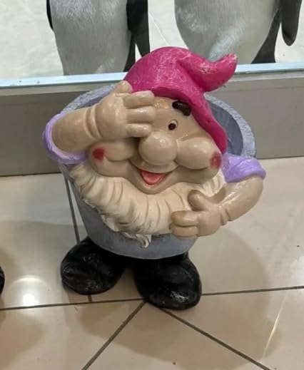 Gnome Plant Pot for Outdoor Garden, Whimsical Garden Planter, Cute Gnome Flower Pot, Gnome Plant Pot, Outdoor Gnome Planter, Cute Flower Pot