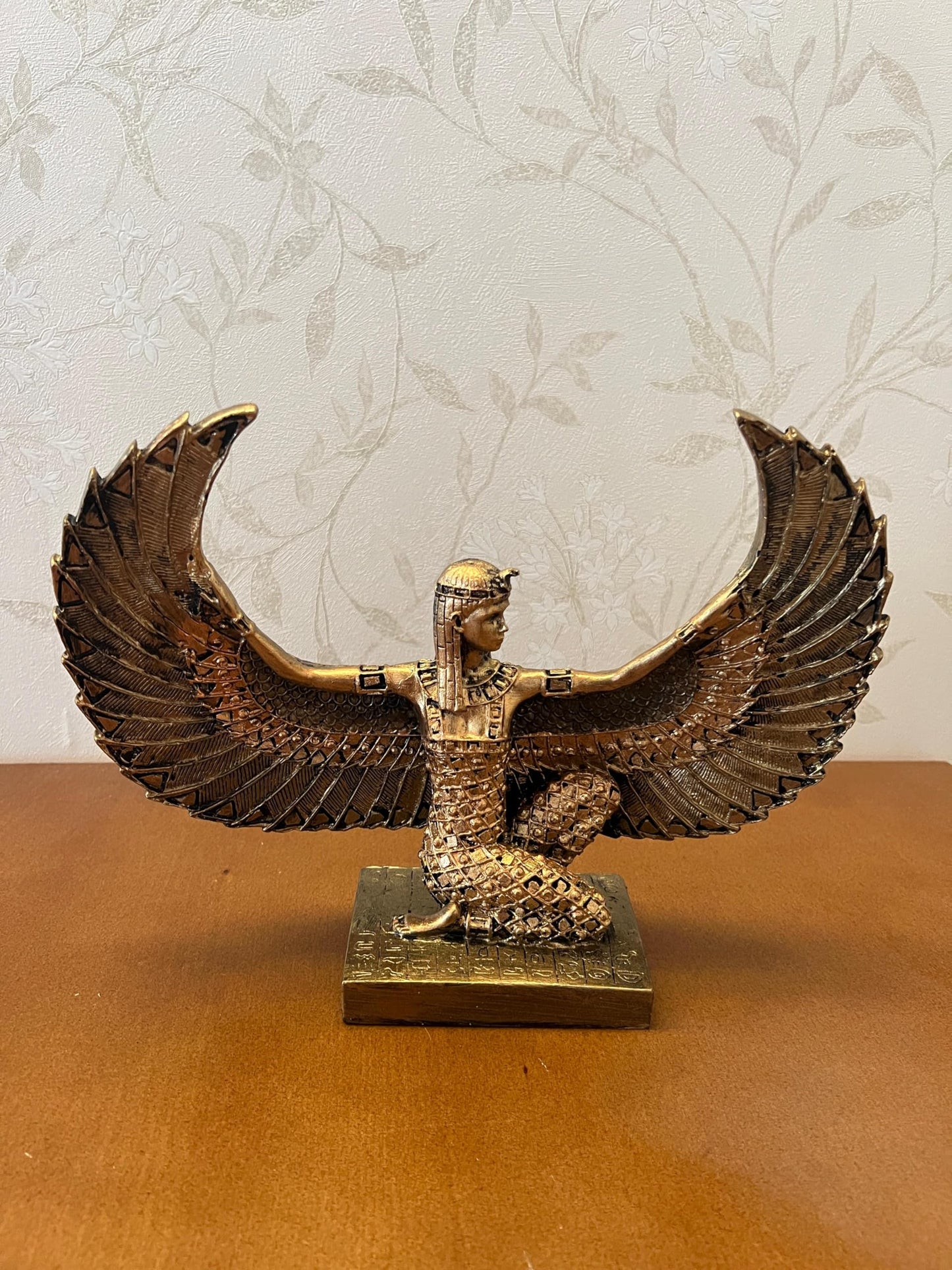 Egyptian Maat Statue with Open Wings, Ancient Egypt Maat Sculpture, Egyptian Winged Maat Figurine, Egyptian Mythology Statue of Maat, Maat Sculpture, Maat Statue, Maat Decor